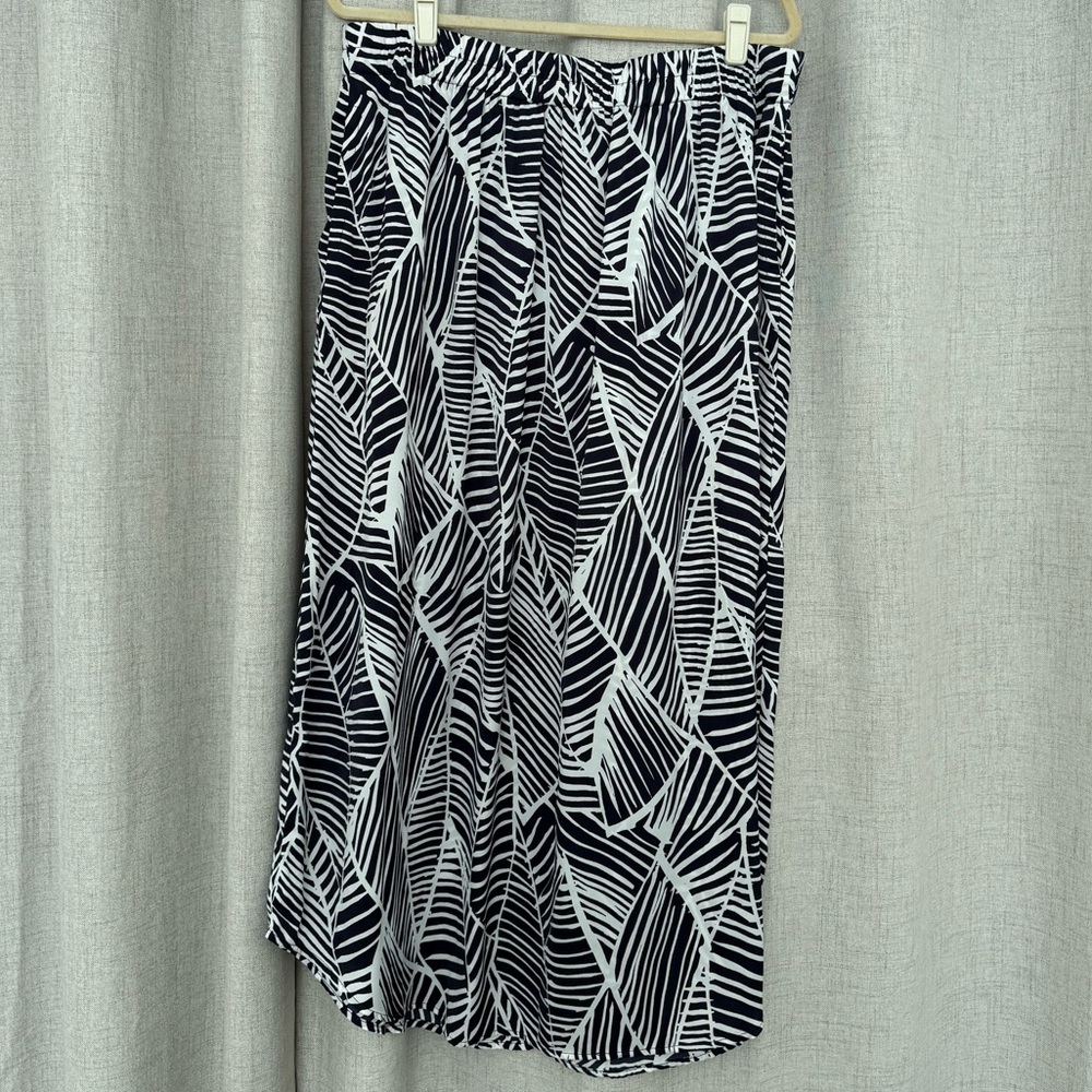 LOFT Palm tropical floral skirt